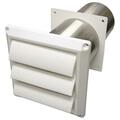 Lambro Industries 3 in. White Plastic Louver Vent with Tail Piece, 18PK 290WKD